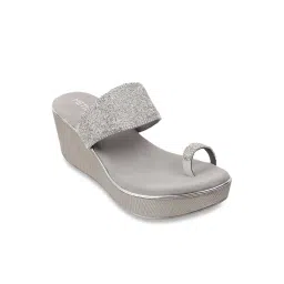 Metro Women's Silver Toe Ring Wedges image 2