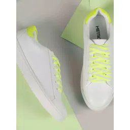 Metro Women's White & Green Sneakers-picture-26