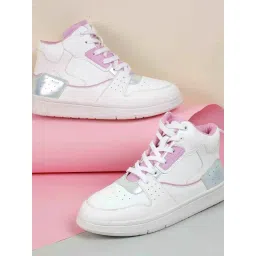 Metro Women's White Ankle High Sneakers-picture-28