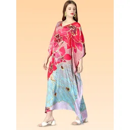 Metronaut Floral Print Kimono Sleeve Kaftan Maxi Dress-picture-21