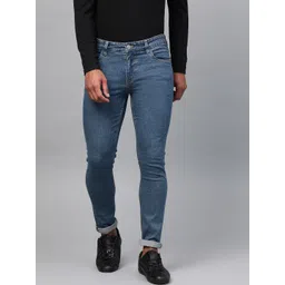 Metronaut Men Blue Skinny Fit Mid-Rise Clean Look Stretchable Jeans-picture-28