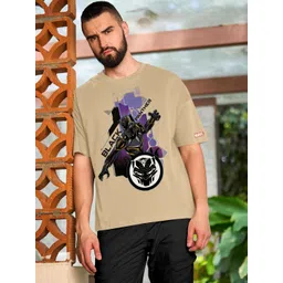 Metronaut Men Printed Drop-Shoulder Sleeves T-shirt-picture-24
