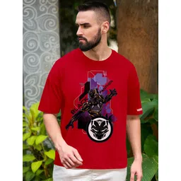 Metronaut Men Printed Drop-Shoulder Sleeves T-shirt-picture-36