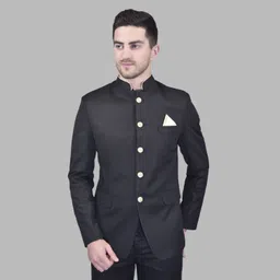 metronaut Men Solid Mandarin Casual Blazer-picture-22