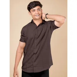 Metronaut Men Spread Collar Classic Cotton Shirt-picture-32