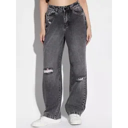 Metronaut Women Comfort High-Rise Slash Knee Jeans-picture-32