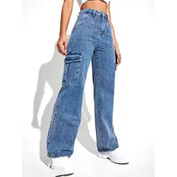 Metronaut Women Comfort Regular Fit Mid-Rise Cotton Cargos Jeans-picture-40