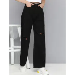 Metronaut Women Comfort Regular Fit Mid-Rise Slash Knee Stretchable Jeans-picture-25