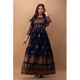 metronaut Women Gown Multicolor Maxi/Full Length Dress-picture-13