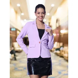 metronaut Women Solid Single Breasted Party Blazer-picture-40