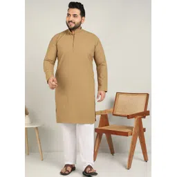 metronaut plus Men Solid Pure Cotton A-line Kurta-picture-12