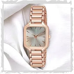 metspot Watches for Woman & Girls & Miss & Ladies Square Dial Rosegold Colored Stylish Watch for Woman with Bracelet Strap Women Watches Branded-picture-28