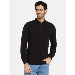 Mettle Black Cotton Regular Fit Pullover-picture-18