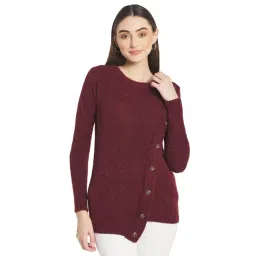 METTLE Maroon Regular Fit Sweater-picture-26