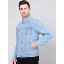 Mevan Men Blue Cotton Denim Jacket-picture-19