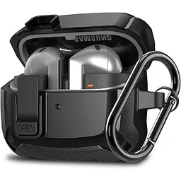 Meyaar Case Cover Compatible with Samsung Galaxy Buds 3 Pro [Secure Lock] TPU Cover for Galaxy Buds 3 (2024) (Black)-picture-13