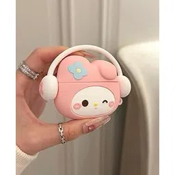 meyaar Silicone Case for Apple Airpods 4 (2024) Cute Design for AirPods 4 with Active Noise Cancellation (ANC) with Keychain Shockproof Protective Case (Kitty (Peach))-picture-6