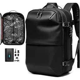 meyaar Vacuum Compression Travel Backpack for Airplane, 60L Expandable, Anti-Theft, 17.3 inch Laptop Backpack With Weatherproof and TSA Lock, Business Backpack For Men & Women-picture-16