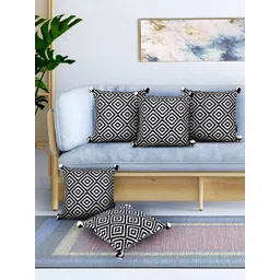 Mezposh Set of 5 Geometric Square Cushion Covers-picture-32