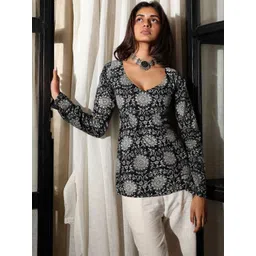 MF ERA Ethnic Motifs Printed V-Neck Kurti-picture-30