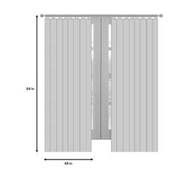 mfd home furnishing Brown Velvet Blackout 7 Feet Eyelet Curtain (Set of 2) image 3