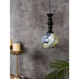 MFD HOME FURNISHING Black 3DCutdoom Textured Ceiling Lamp-picture-32