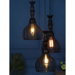 MFD HOME FURNISHING Black & Gold-Toned Iron Contemporary Cluster Lights-picture-10