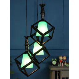 MFD HOME FURNISHING Black & Green Iron Contemporary Cluster Light-picture-47