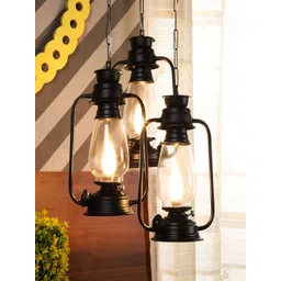 MFD HOME FURNISHING Black & Transparent Iron Quirky Cluster Light-picture-19