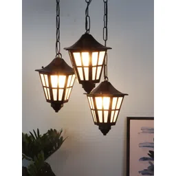 MFD HOME FURNISHING Black & White Iron Contemporary Cluster Light-picture-25