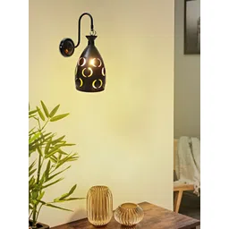 MFD HOME FURNISHING Black Metal Traditional Cylinder Shaped Wall Lamp-picture-39