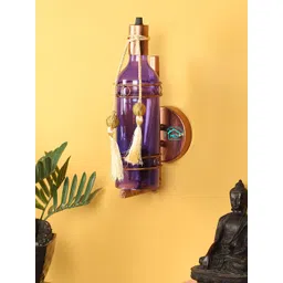 MFD HOME FURNISHING Blue & Copper-Toned Quirky Wall Lamp-picture-28