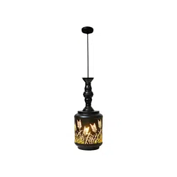 MFD HOME FURNISHING Brown & Cream-Coloured Printed Quirky Ceiling Lamp-picture-26