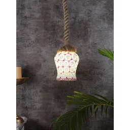 MFD HOME FURNISHING Brown Printed Single Rope Ceiling Lamp-picture-41