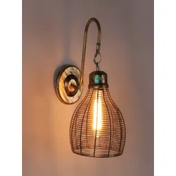 MFD HOME FURNISHING Brown Solid Pendent Wall Lamp image 5