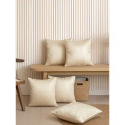 MFD HOME Furnishing Cream Silk Cushion Covers - Set of 2-picture-46