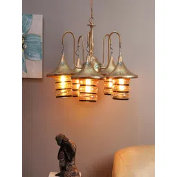 MFD HOME FURNISHING Gold-Toned & Transparent Solid Cluster Light-picture-37