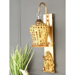 MFD HOME FURNISHING Gold-Toned Textured Wall Lamp-picture-53