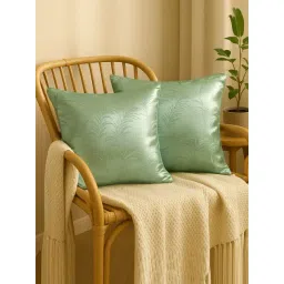 MFD HOME Furnishing Lime Green Silk Cushion Covers - Set of 2-picture-30