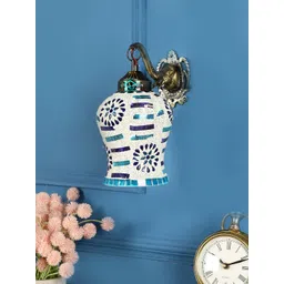 MFD HOME FURNISHING Multi-Coloured Floral Printed Bell-Shaped Wall Lamp-picture-25