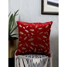 MFD HOME Furnishing Red Velvet Cushion Cover - Set of 1-picture-22