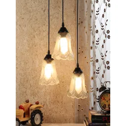 MFD HOME FURNISHING Transparent & Black Glass Quirky Cluster Lights-picture-30