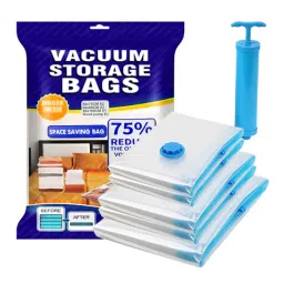 mfd home furnishing Vacuum Storage Space Saver Bags for Clothes with Travel Hand Pump, Reusable Vacuum Storage Ziplock Compression Sealer Bags for Travel clothes and home Blankets-picture-10