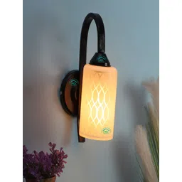 MFD HOME FURNISHING White & Black Printed Armed Sconce Lamps-picture-43