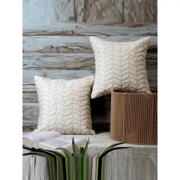 MFD HOME Furnishing White Satin Cushion Cover - Set of 2-picture-28