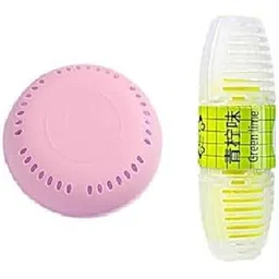 M.F.H Toilet Rim Block Hanger |Automatic Bowl Cleaner & Freshener Pods| AND Air Freshener Box Replaceable Pad Lavender Bag Flowery Scents Sachet Wardrobe Drawer Closet (PACK OF 2) COMBO-image-11