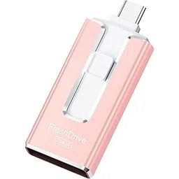 MFi Certified 256GB Flash Drive for iPhone, 3 in 1 Type-C USB Memory Stick Thumb Drive for Photos Videos, High Speed External Memory Storage Photo Stick for iPhone iPad Android PC (Rose Pink)-image-13