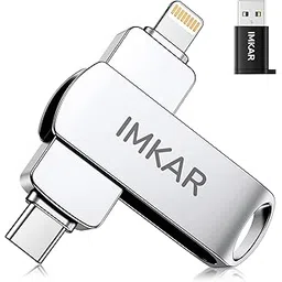 MFi Certified 256GB Flash Drive for iPhone iPad, IMKAR Memory Stick Storage for Photos Videos, Compatible with iPhone iPad Android and PC, Plug and Play No Application Required (Metal Silver)-image-8