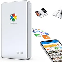 MFI Certified iDiskk 2TB External Hard Drive for iPhone & iPad (All Models) Android Mobile,MacBook and Windows PC, Photo Storage Photo Stick Drive to Bacukp Photos/Videos,Files,Photo Backup Storage-image-0