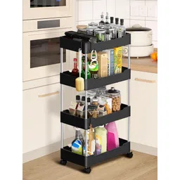 mgkenterprise Fruits/Vegetables Kitchen Rack Plastic 4 layer Kitchen Trolley Plastic-picture-22